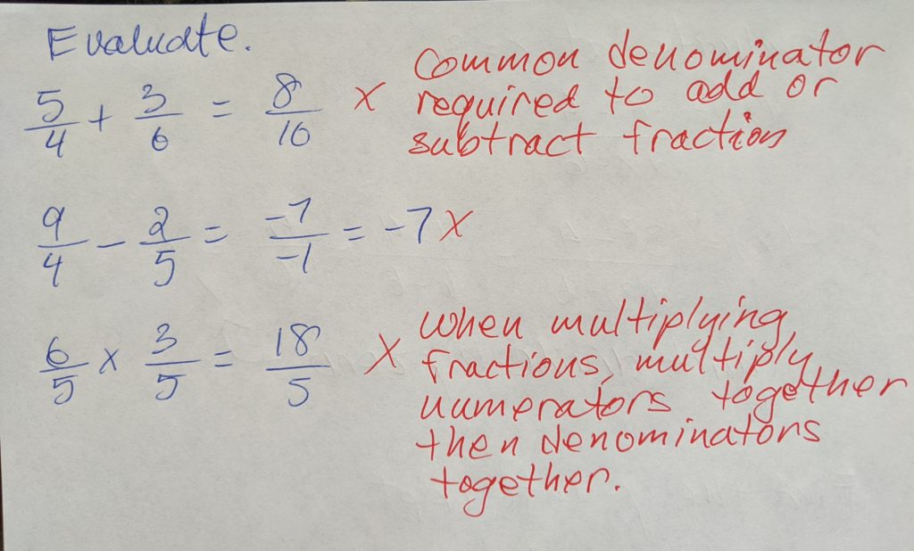 The silly math mistakes we have made in class -Ottawa, ON, Canada