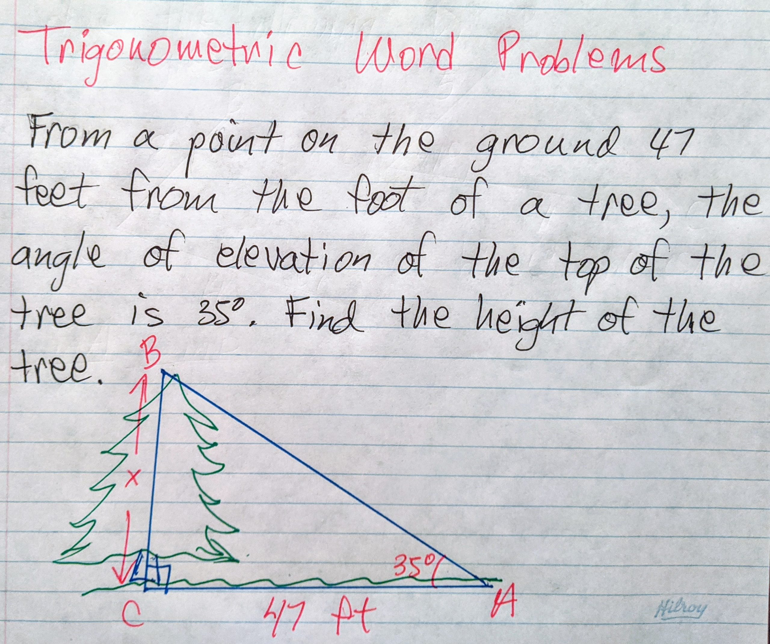 Trigonometric Word problems - Ottawa, Ontario, Canada  Raise My Marks Intended For Trigonometry Word Problems Worksheet