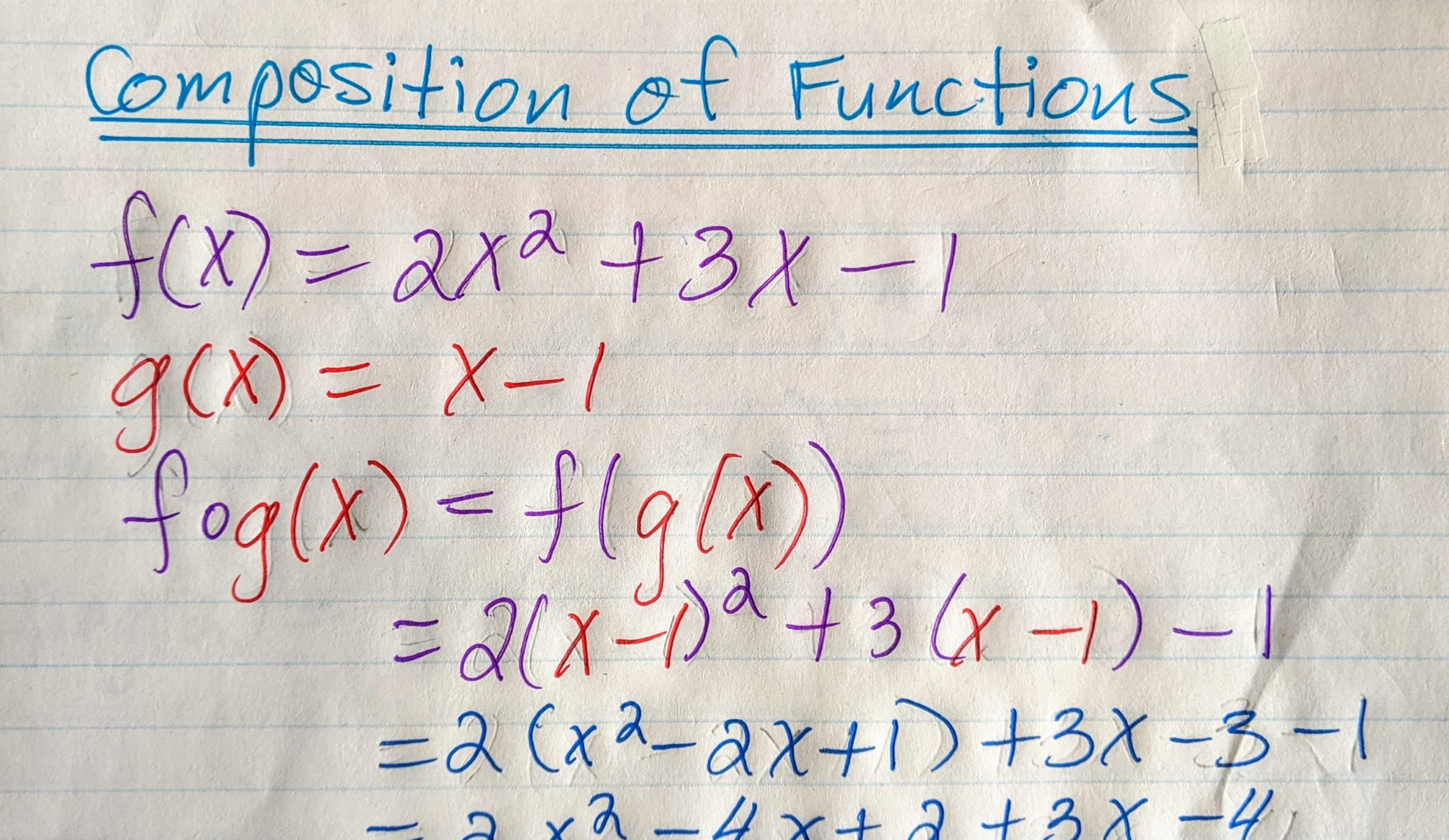 Composition Of Functions - Math Tutoring & Exercises Raise My Marks ...