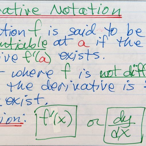 Derivative notation